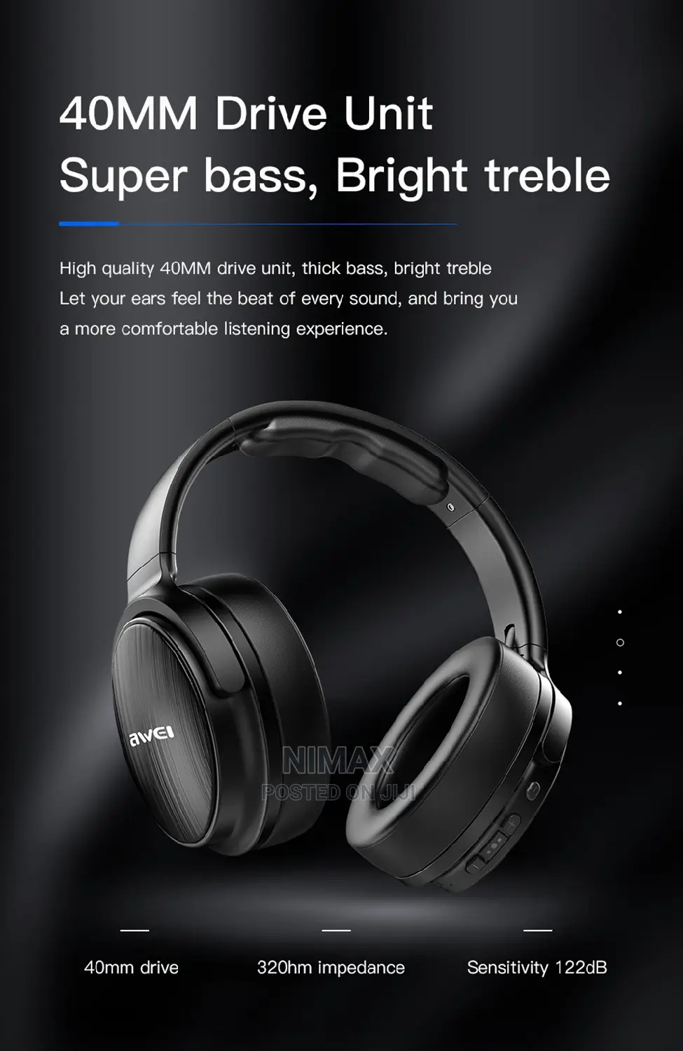 Awei Wireless Headphones With Super Bass