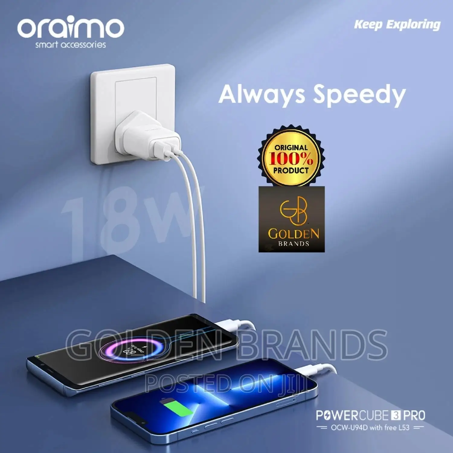 Oraimo Powercube 3 Pro 18W Fast Charging Kit for iPhone