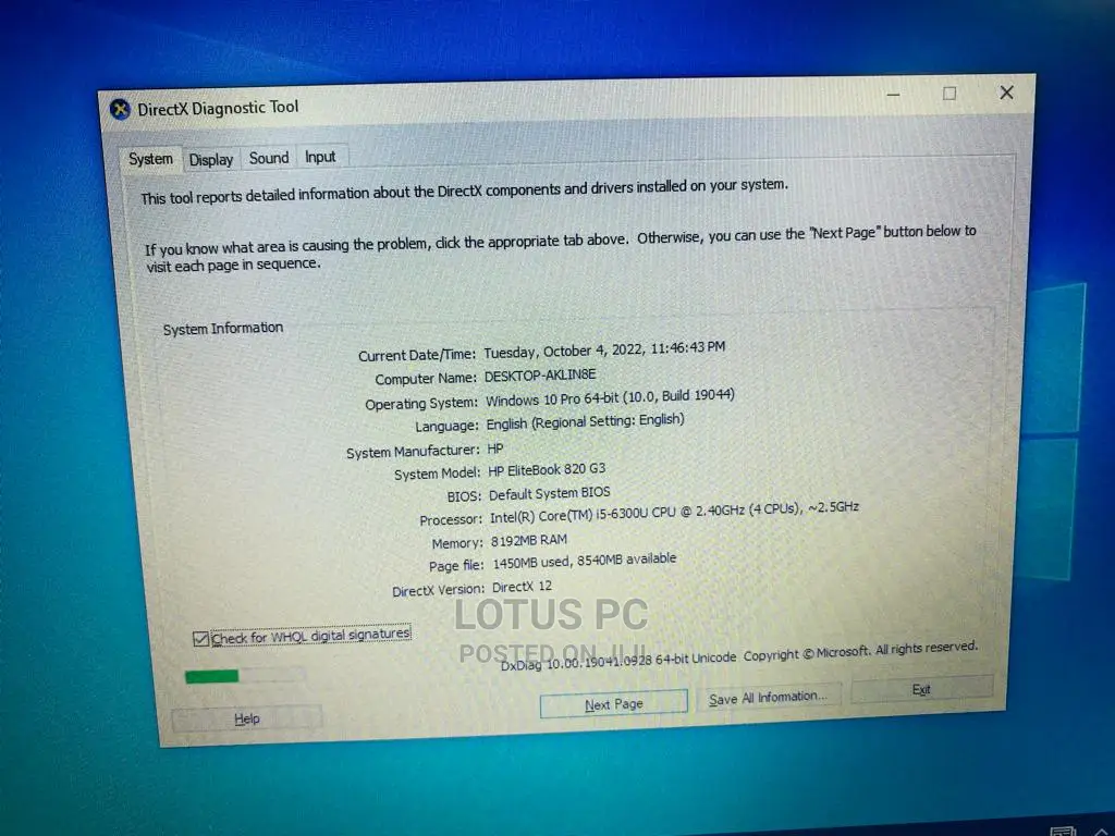 Laptop HP EliteBook 820 G3 8GB Intel Core I5 HDD 500GB