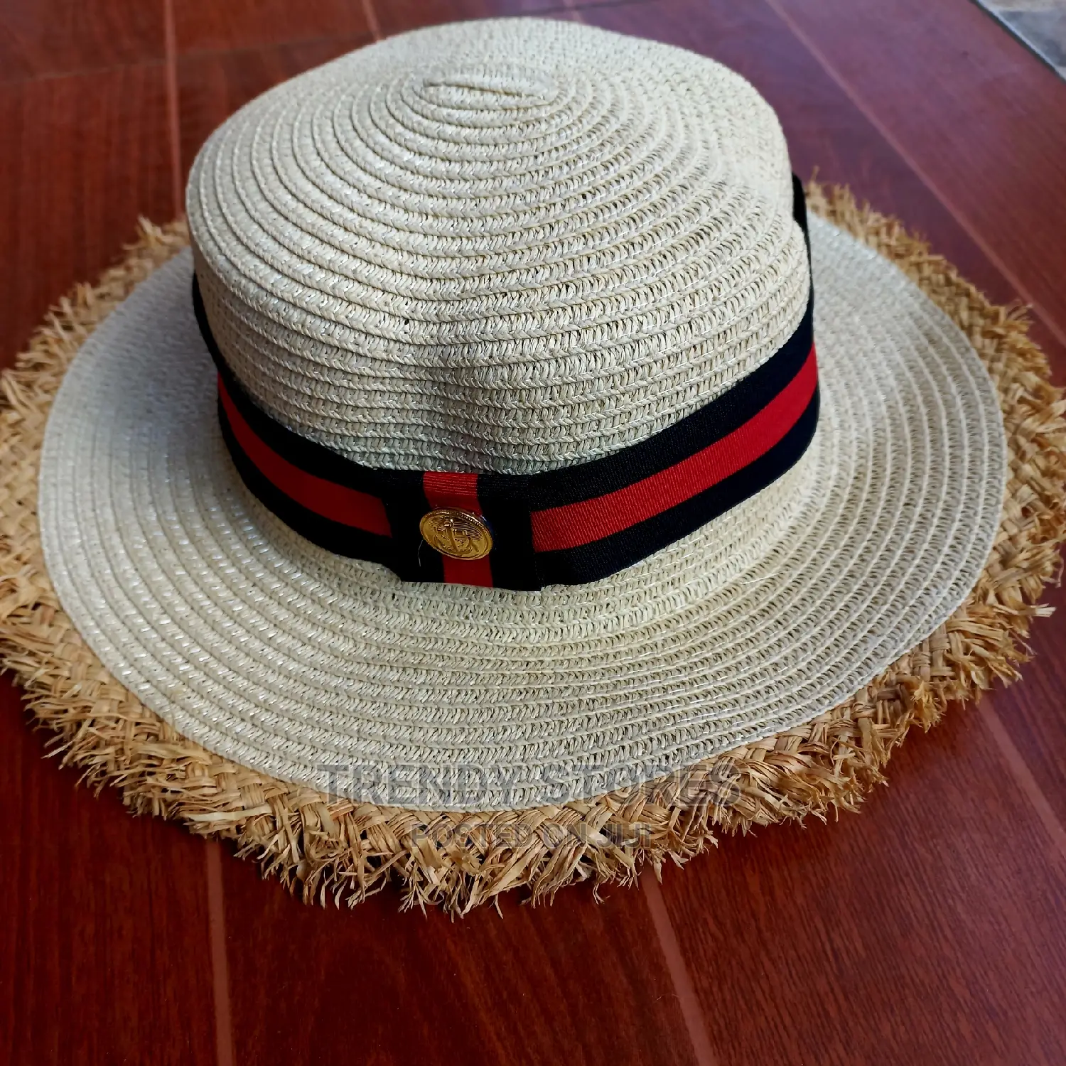 Ruffled Edge Boater Man Hat