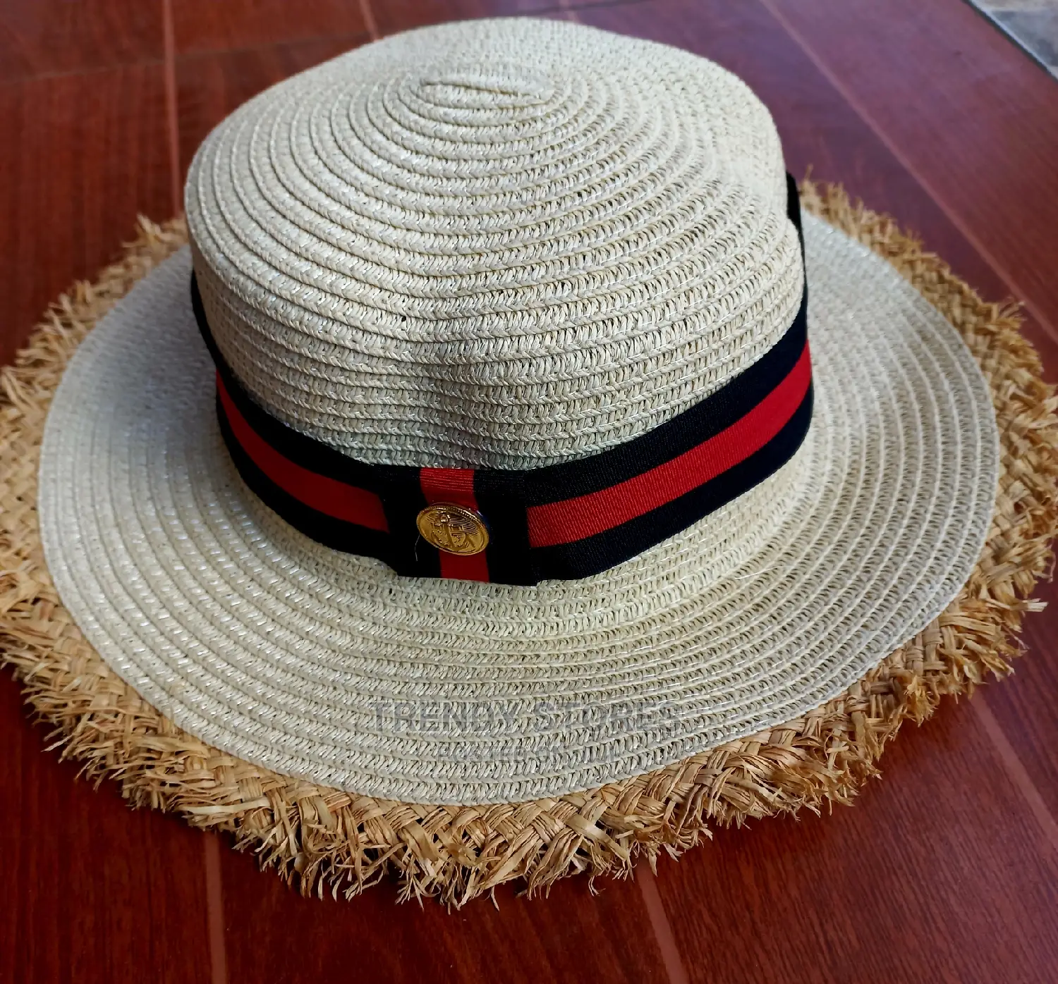 Ruffled Edge Boater Man Hat