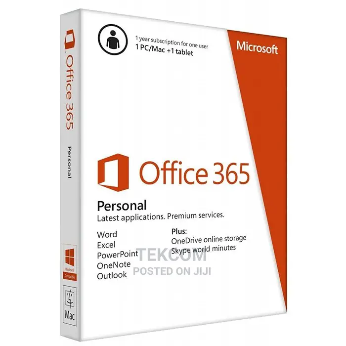 Microsoft Office 365 Personal - 1 Year Media Less 1 User