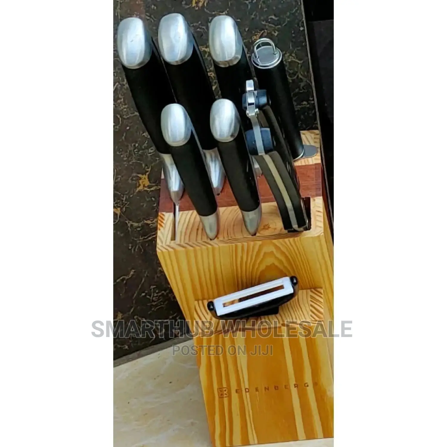 Edenberg Knives With Wooden Stand