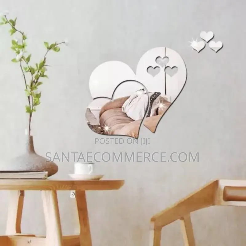 Heart Shaped Wall Mirror Sticker