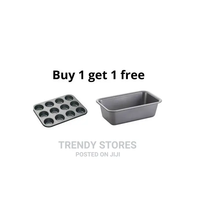 12 Hole Muffin Tray and Get One Non Stick Box Loaf Tin