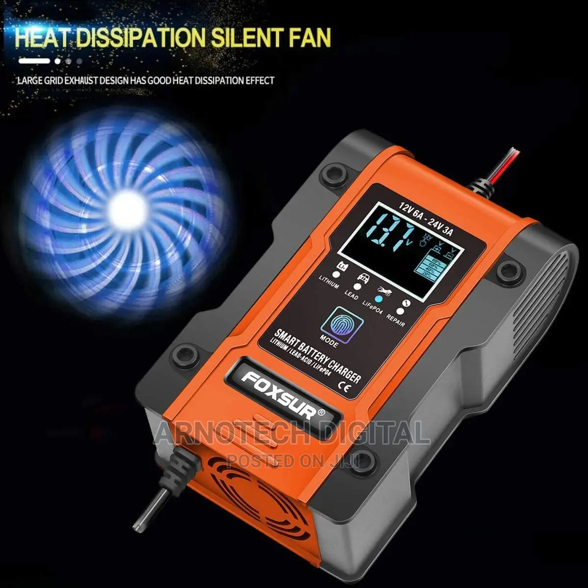 Universal 12v/24v Lithium Lead Acid Smart Battery Charger