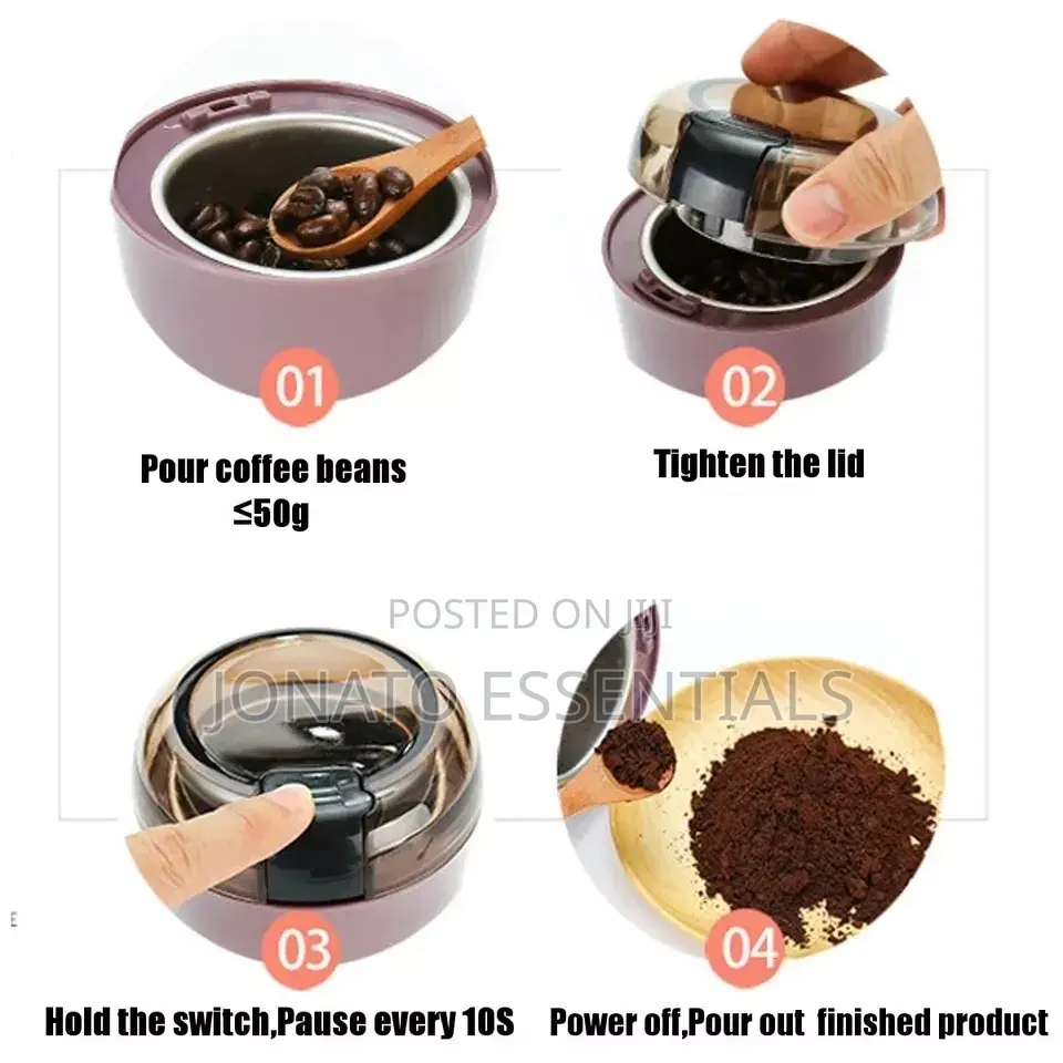 Electric Spice and Coffee Bean Grinder, Portable Grinder