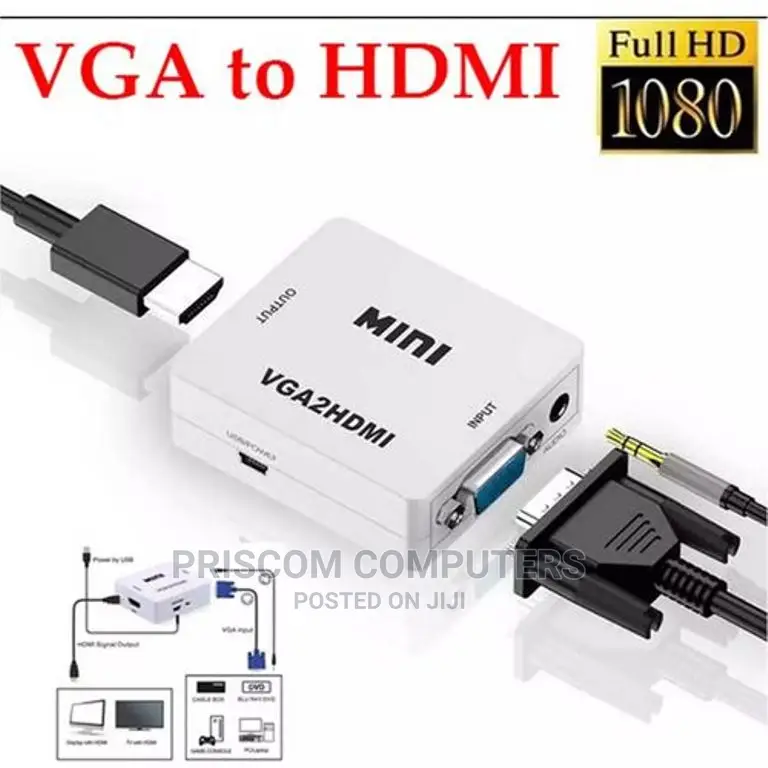 Vga to Hdmi Converter, Vga to Hdmi Adapter, Vga to Hdmi