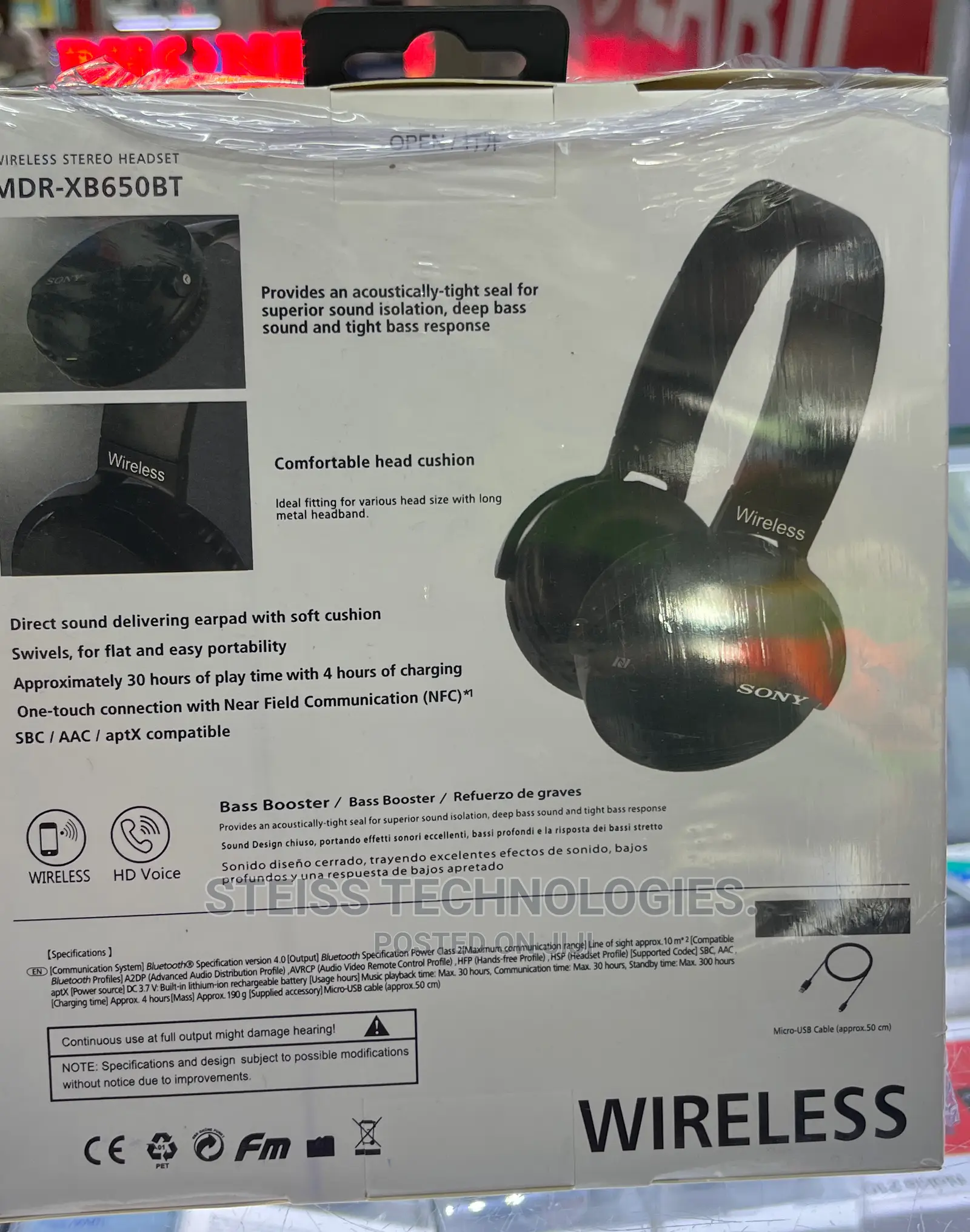 Sony Wireless Headphones-Mdr Xb650bt