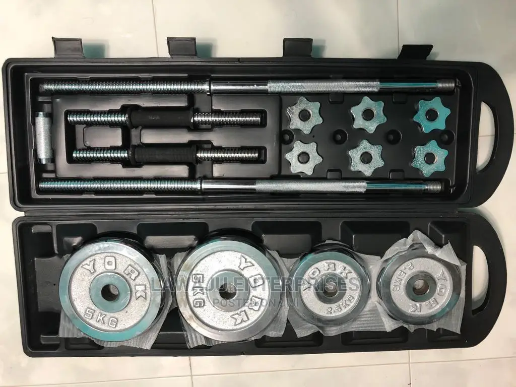 50kg Cast Iron Barbell and Dumbbell Set