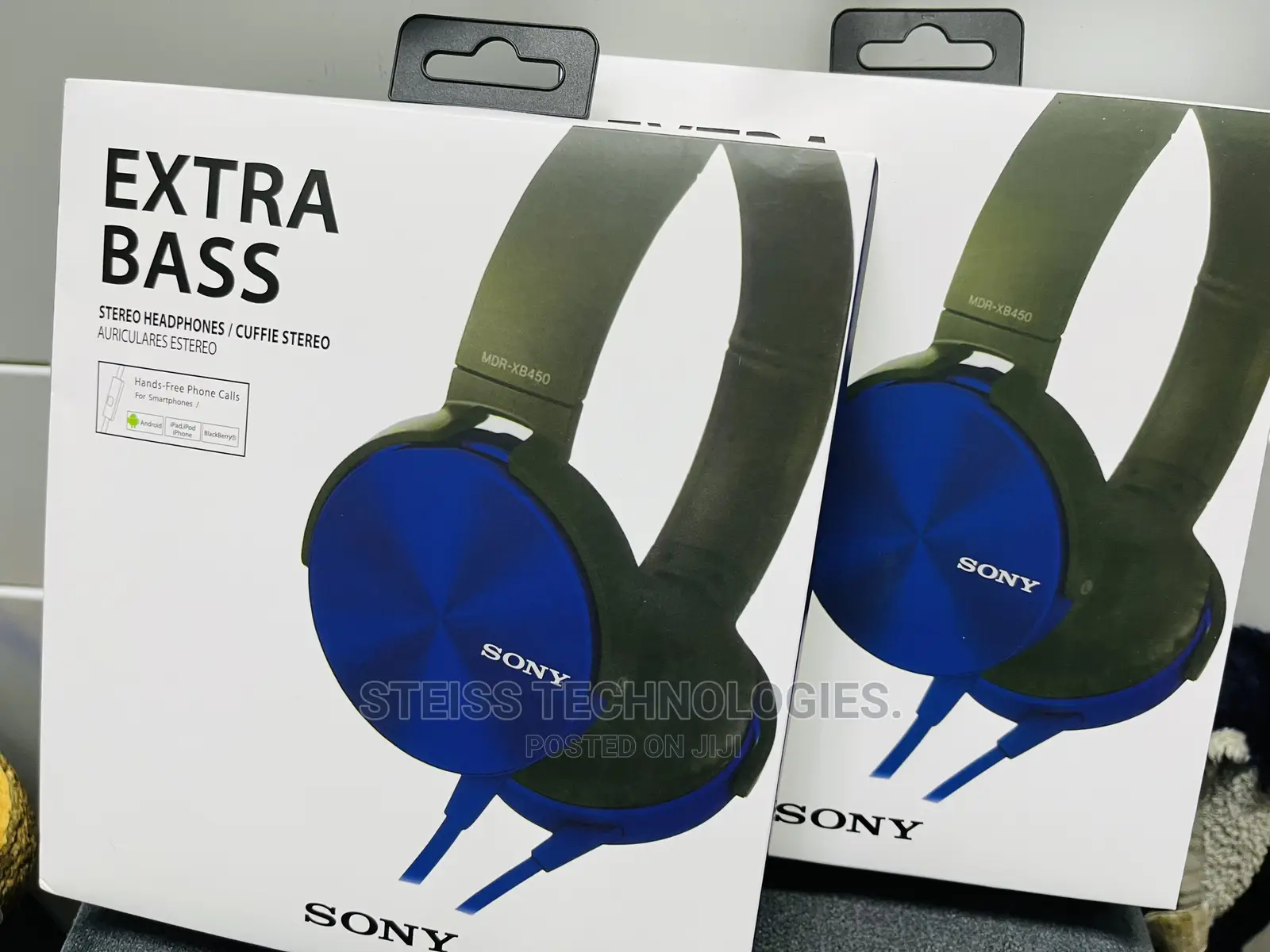 Sony Blue Wired Headphones.