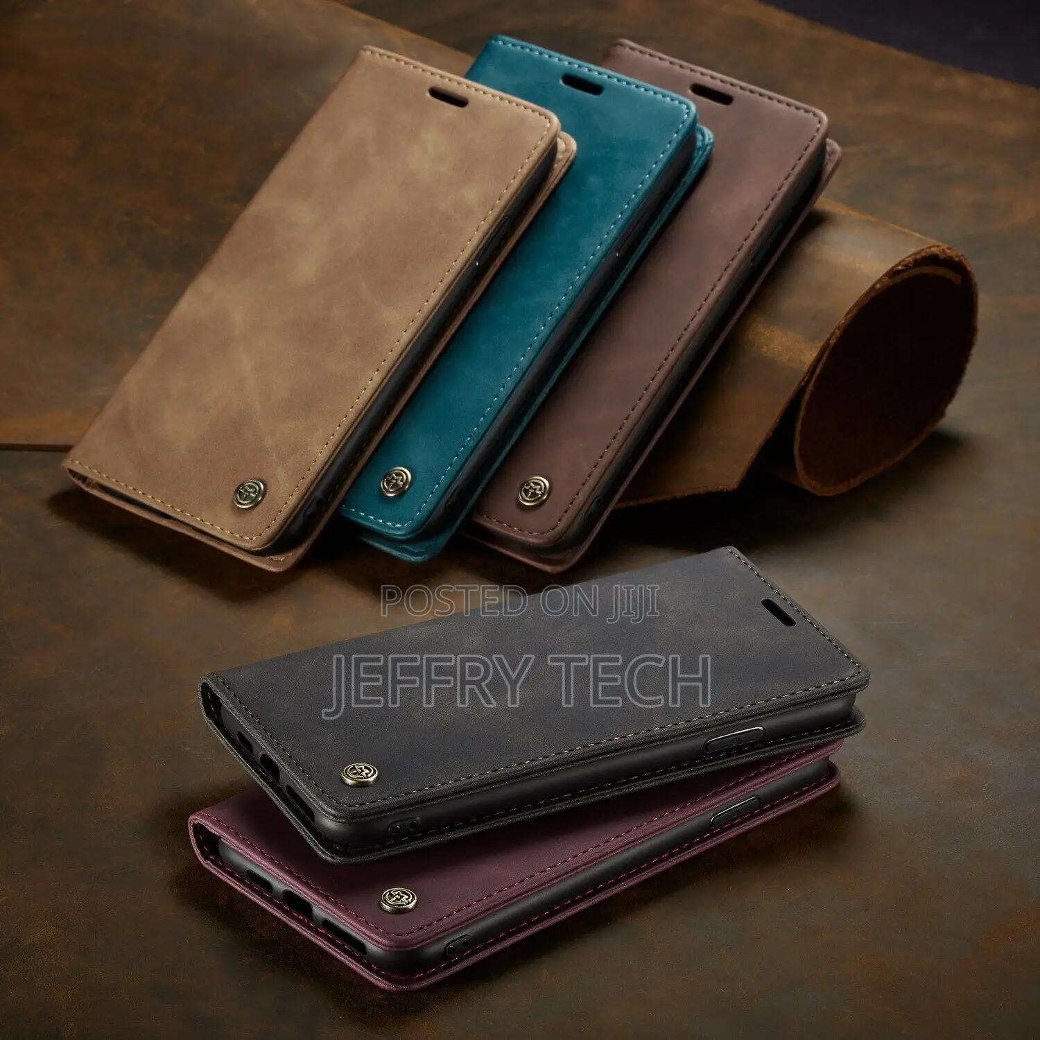 For iPhone 14 Pro Max Magnetic Leather Wallet Card Flip Case