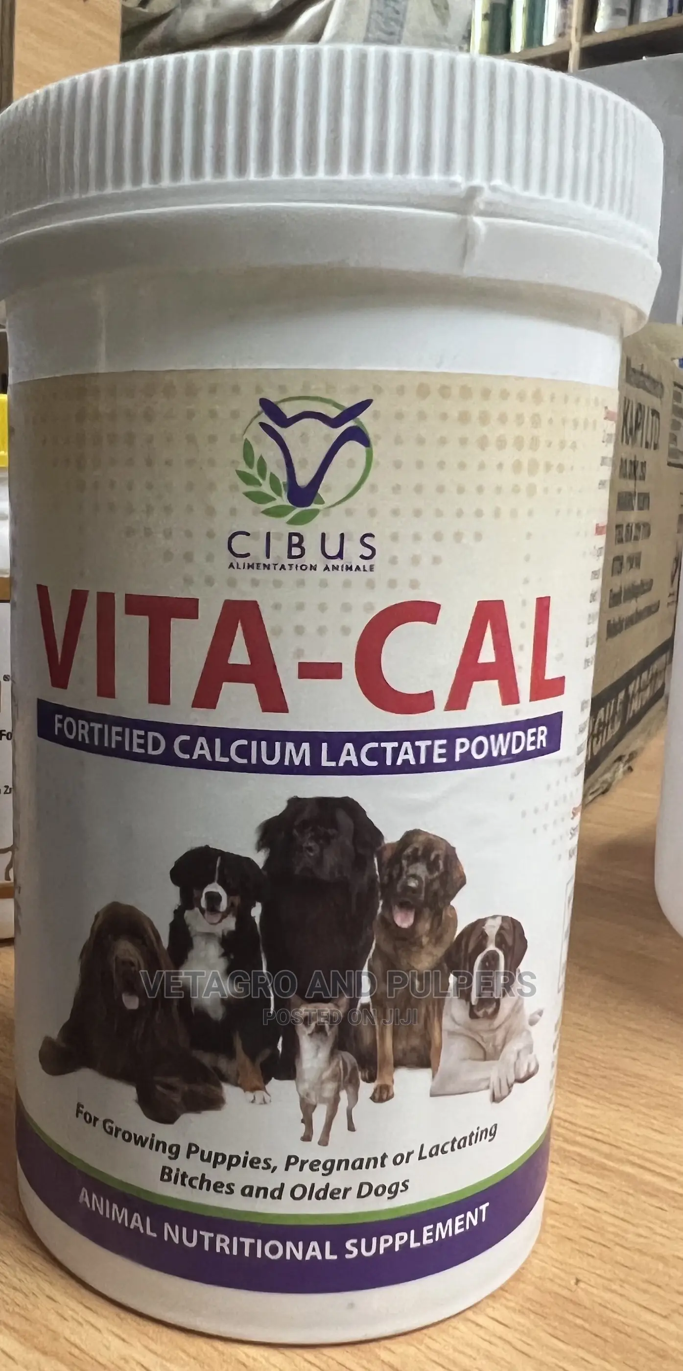 VITA-CAL Calcium Lactate Powder Supplement for Dogs