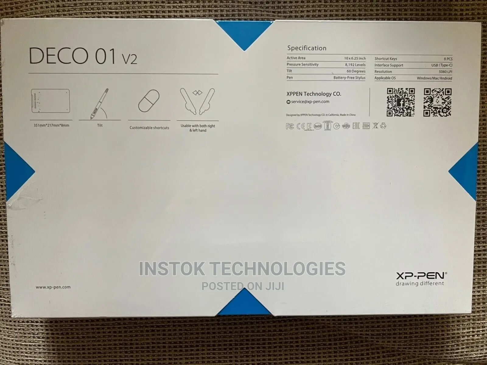 XP-PEN Deco 01 V2 10 Inch Graphics Drawing Tablet