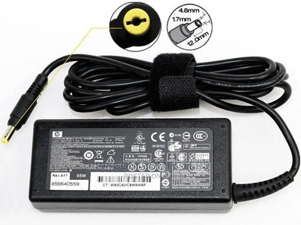 HP Yellow Pin Laptop Charger