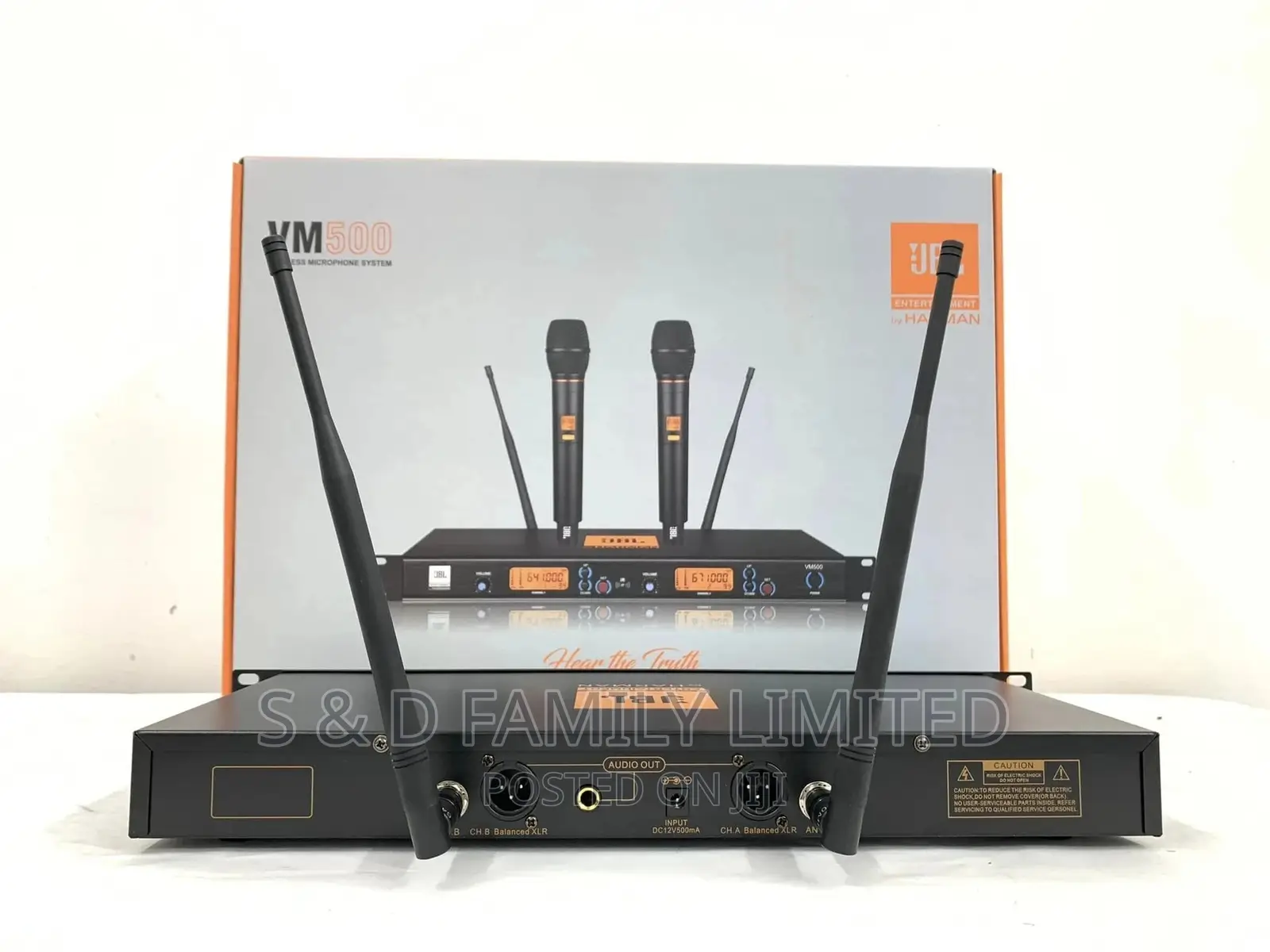 JBL VM-500 Professional UHF Dual Wireless Microphone