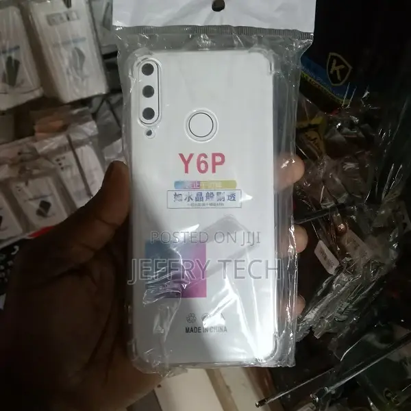 Case for Huawei Y6p With 9D Tempered Glue Glass Screen Prote
