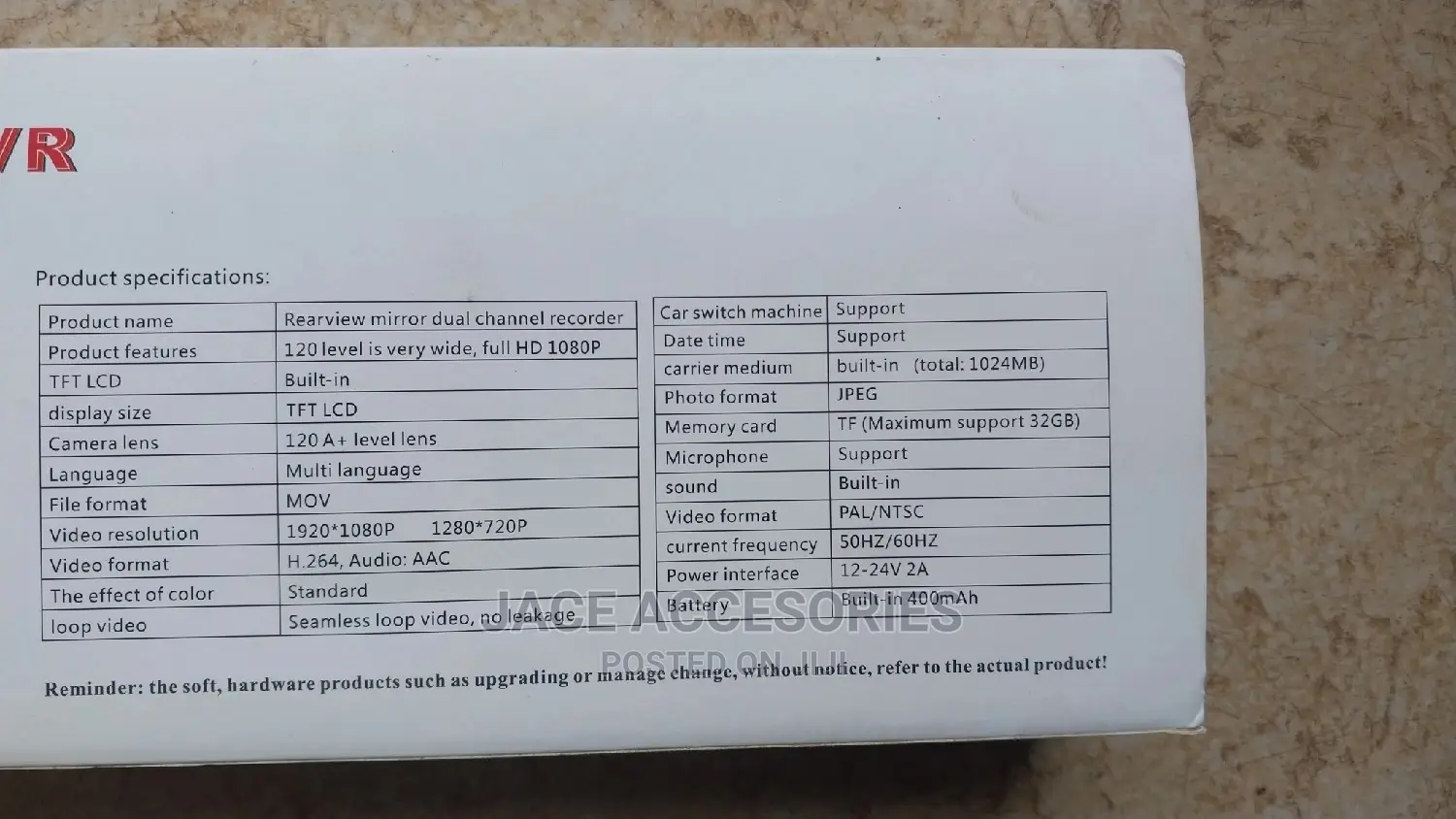 Car Dvr With Reverse Camera
