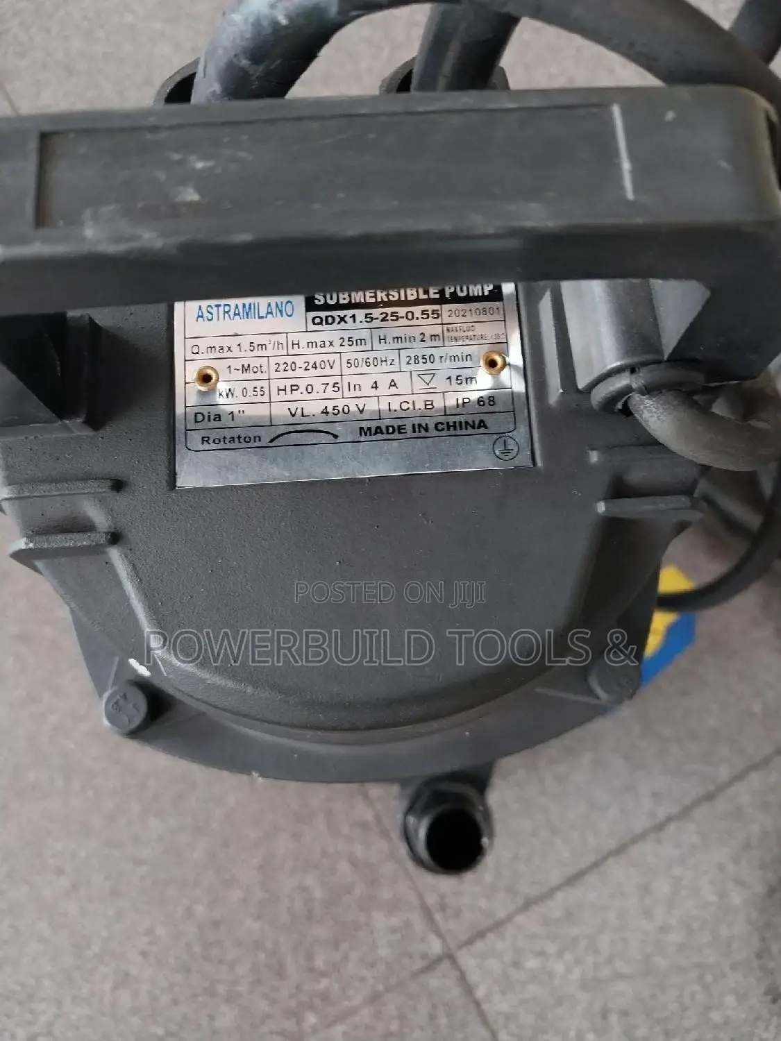 0.75HP Astramilano Submersible Pump