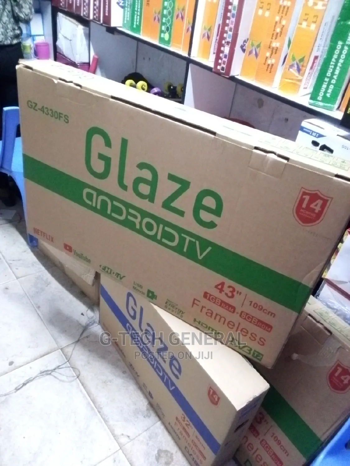 Frameless 43inch Glaze Tv
