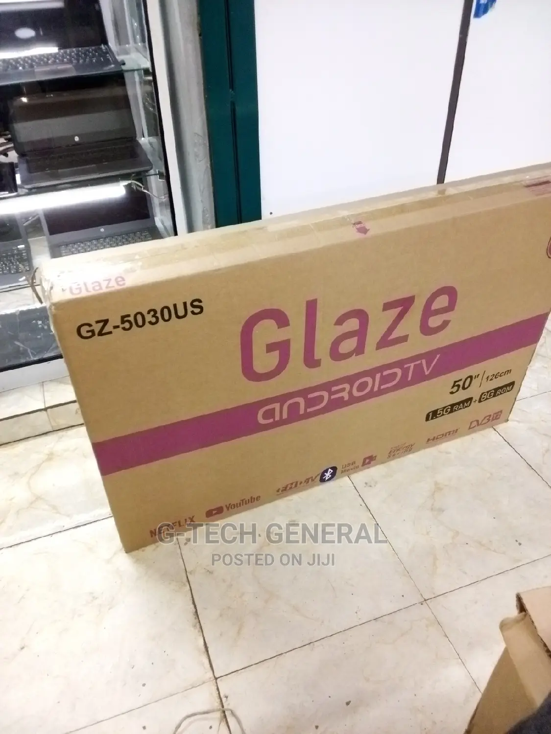 Frameless 50inches Glaze Android Tv