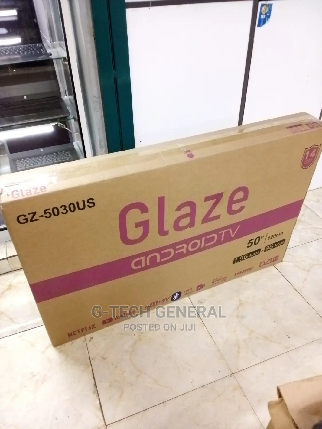 Frameless 50inches Glaze Android Tv