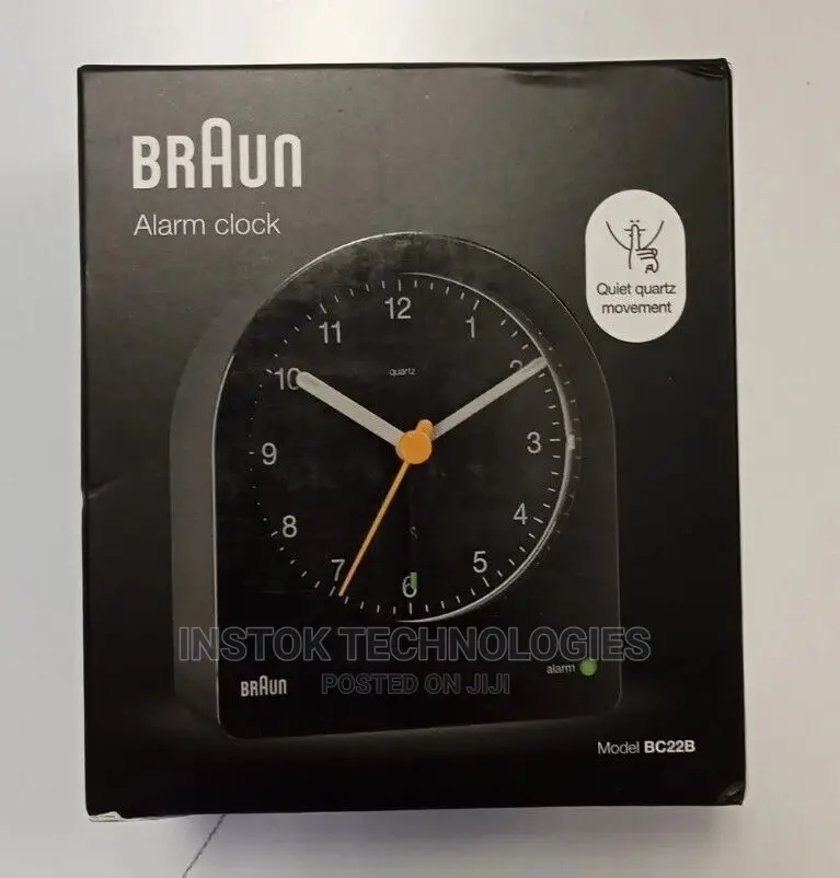 Braun Bc22 Classic Analogue Alarm Clock - Black