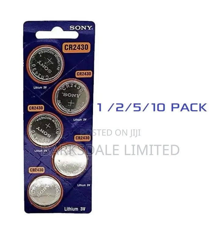 Cell 3V Lithium Battery Sony CR2430 Cmos Car Alarm Digital