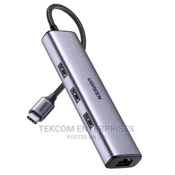 UGREEN USB-C to USB 3.0 Hub (3 Ports) + Gigabit Ethernet Wit