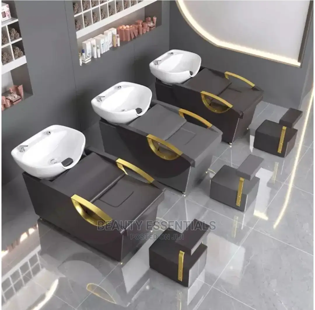 Black Gold Arm Rest Shampoo Unit