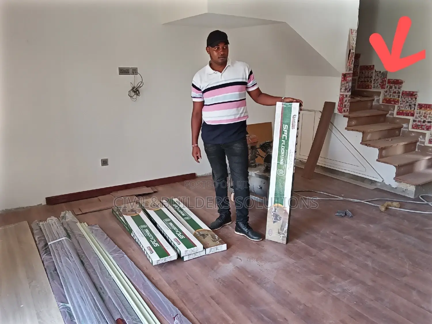 Non Cold Floor Laminate Self Sticking Tiles
