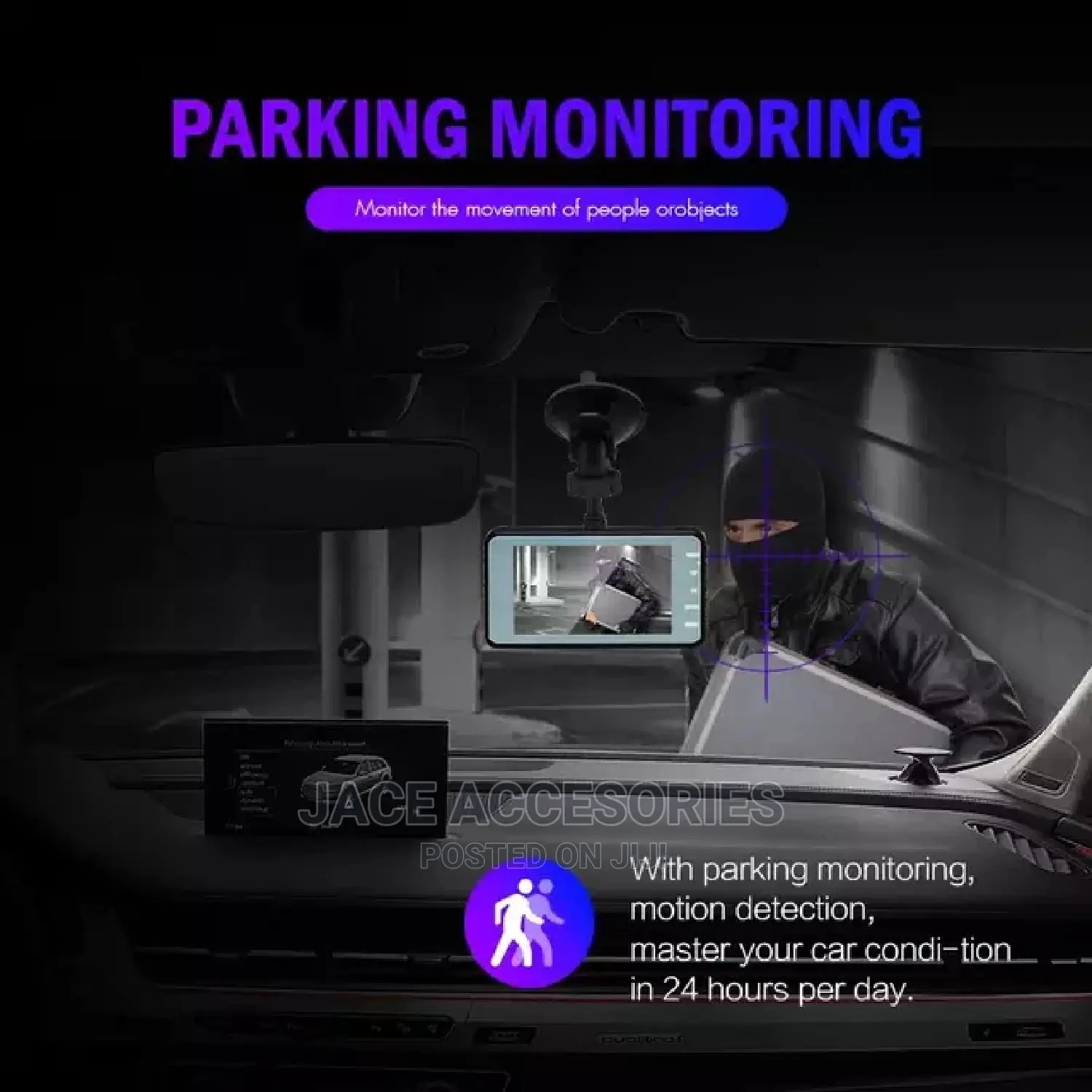 Car Dash Cam Recorder Blackbox With Reverse