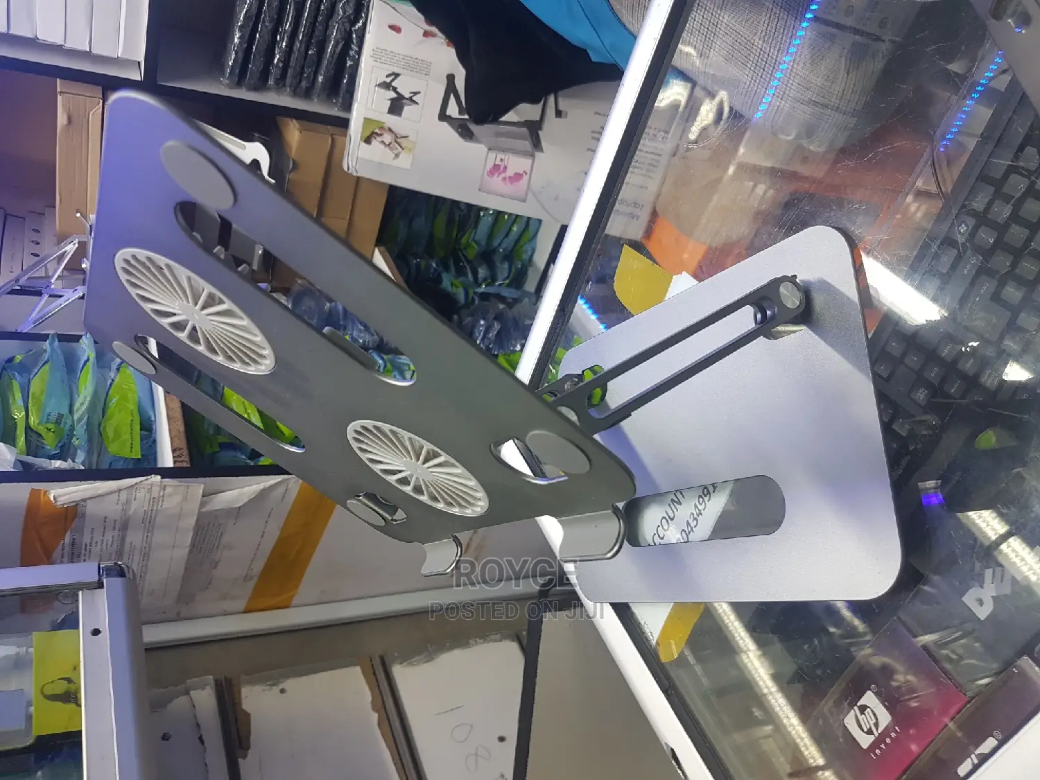 Aluminium Alloy Laptop Stand With 2 Fans