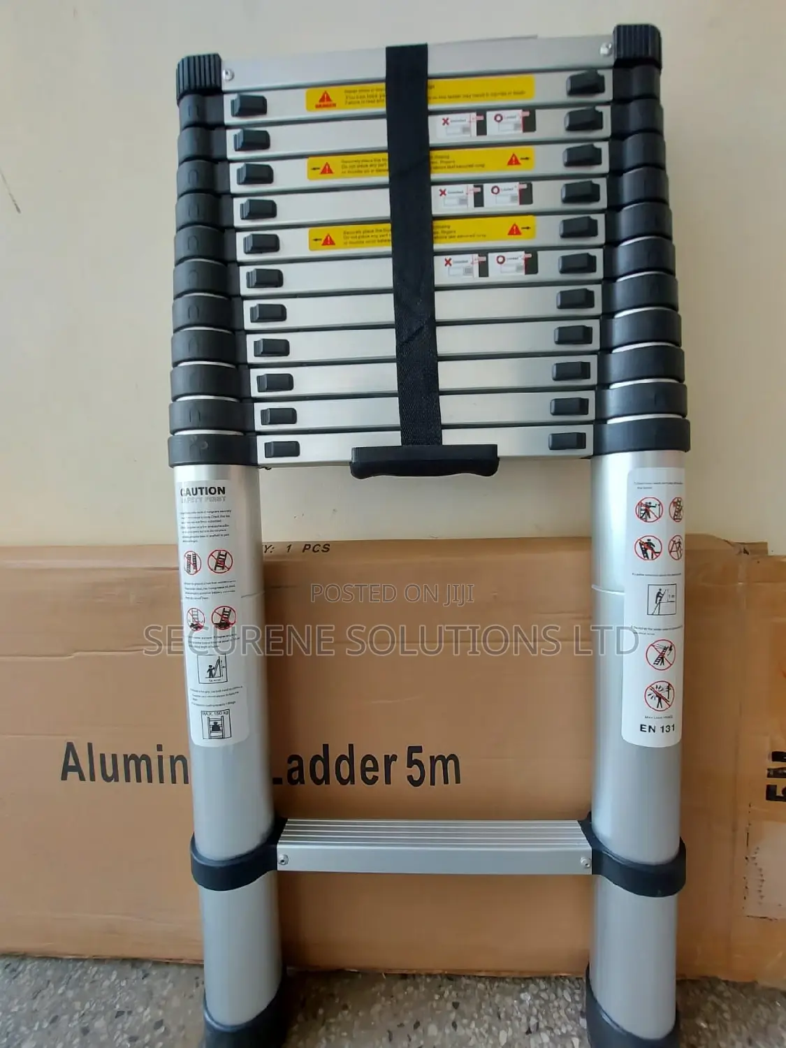 Aluminium Telescopic Straight Adjustable Ladder 5 Meters