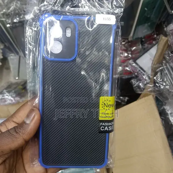 Carbon Fiber Back Case Cover for Vivo Y15s