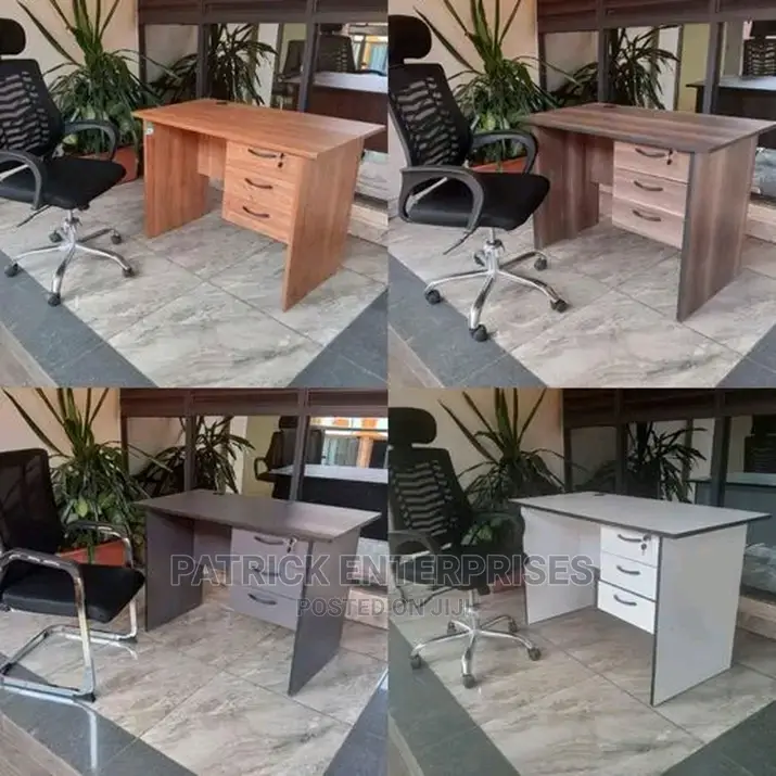 1.2 Mtrs Office Desk Plus High Back Recliner Headrest Chair
