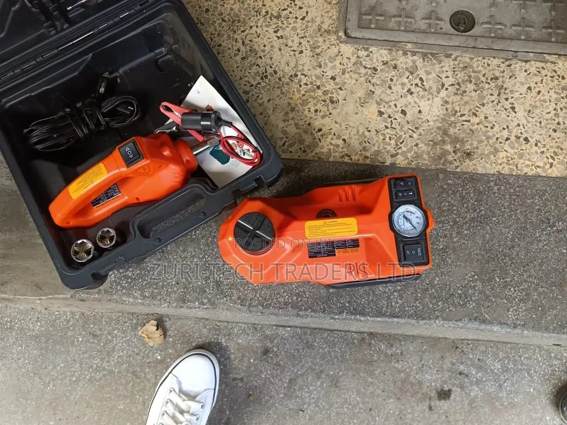 Electric Car Jack With Tyre Inflator And Wrench
