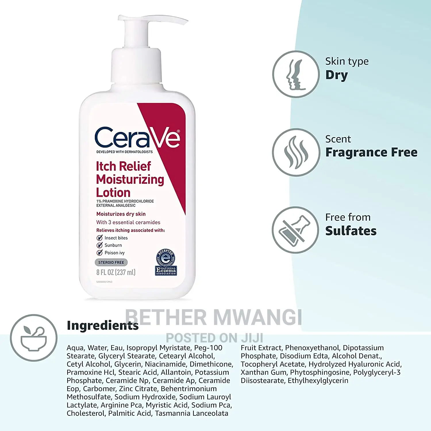 Cerave Itch Relief Moisturizing Lotion (237ml)