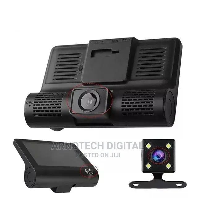 1080p Hd Dashcam With 3 Cameras