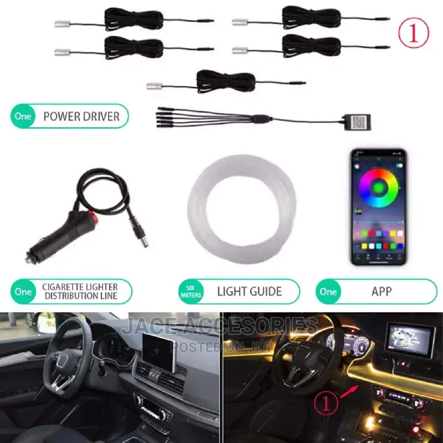 Fancy Car Interior Dashboard Ambience Decor