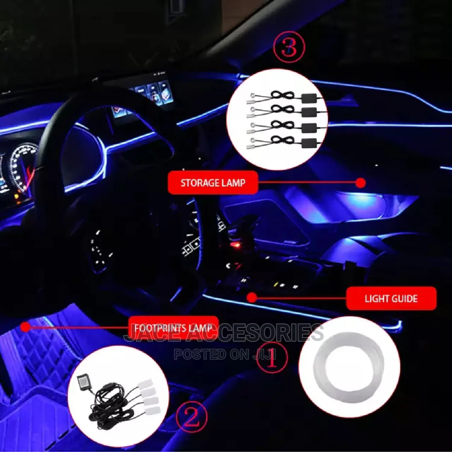 Fancy Car Interior Dashboard Ambience Decor