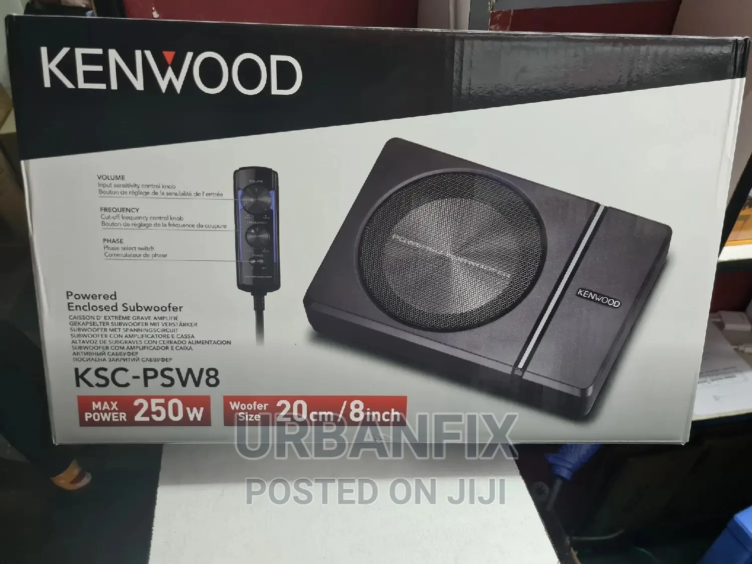 Kenwood 250 Watts Underseat Powered Subwoofer