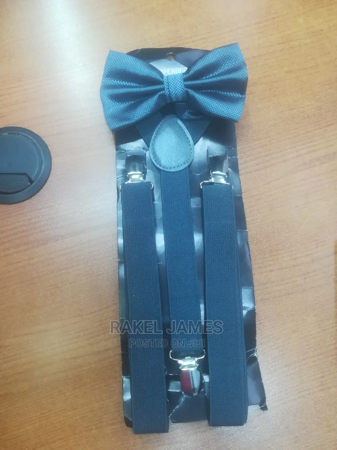 Gold Suspender and a Gold Bowtie