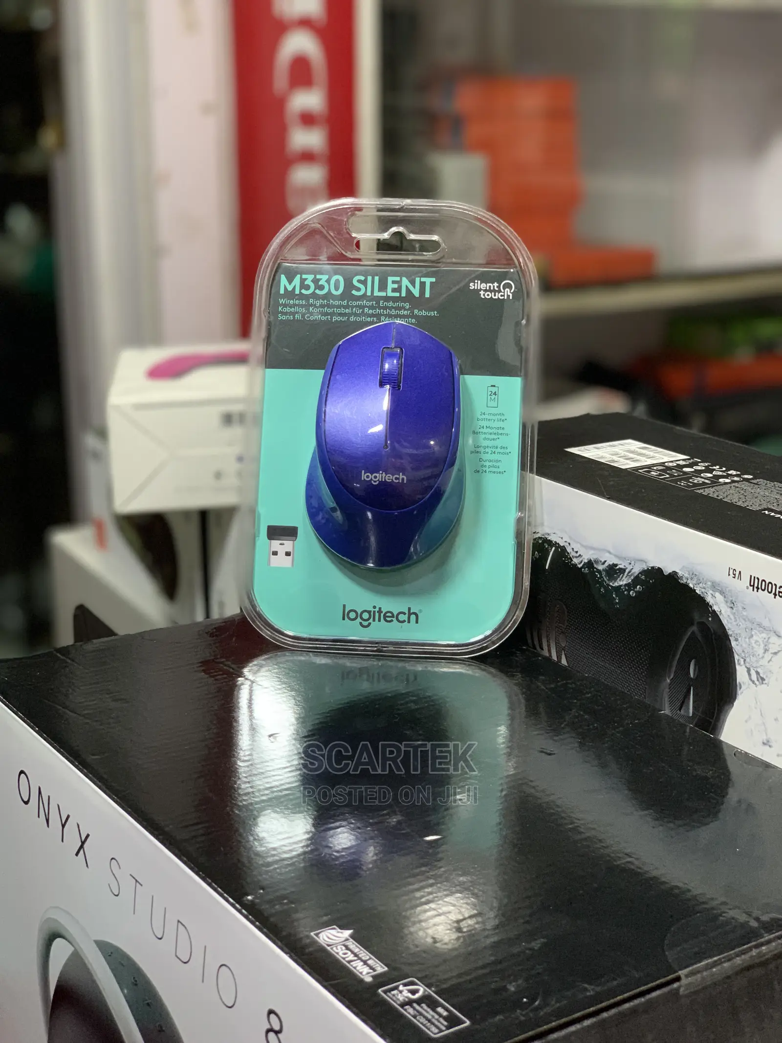 Logitech M330 Silent Mouse (Blue)
