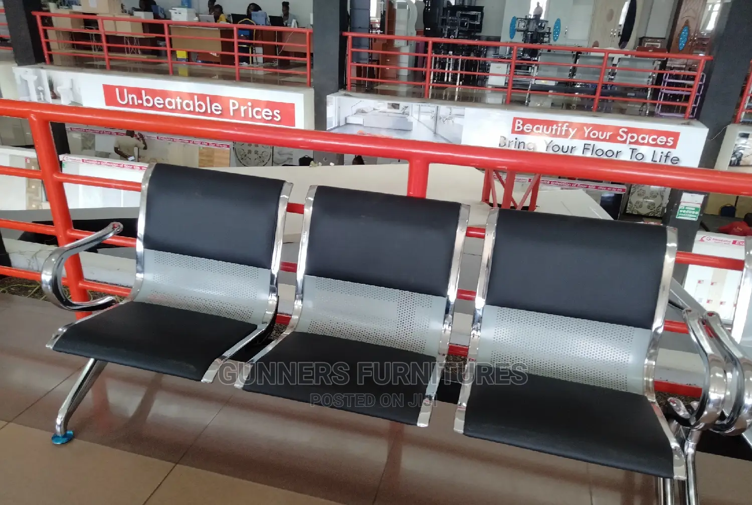 3 Seaters Padded Link Chair.