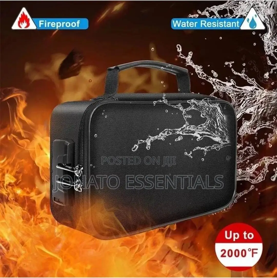 Fireproof Waterproof Document Bag With Lock, Fire Safe