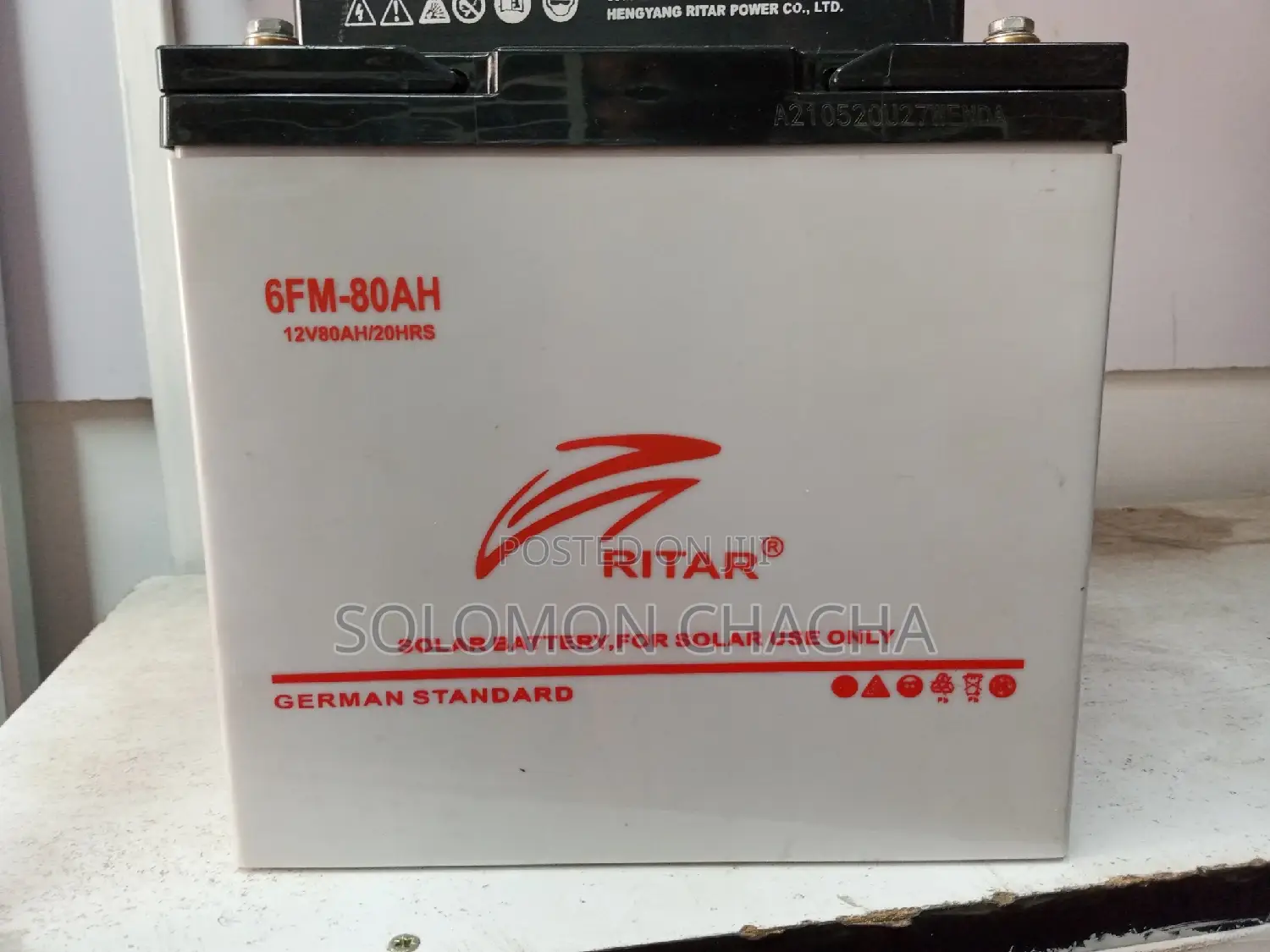 Ritar 12V 80ah 20hrs Solar Battery
