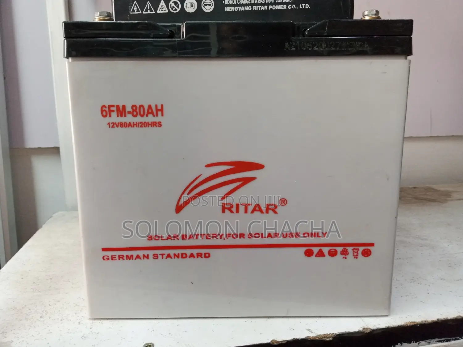 Ritar 12V 80ah 20hrs Solar Battery