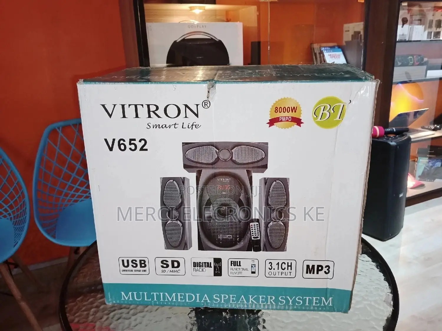 Vitron V652 Subwoofer System 3.1ch Bt/Fm 8000w Pmpo