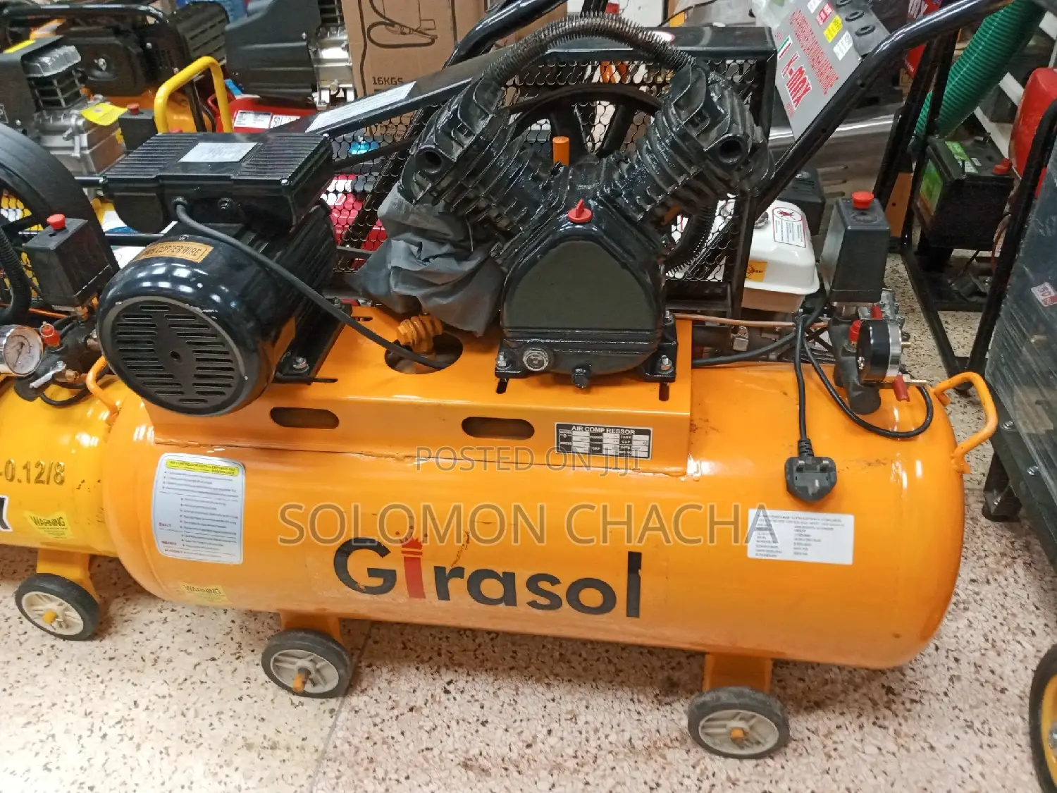 Girasol 100L 3HP With Double Piston Air Compressor